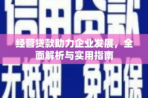 和县经营贷款助力企业发展，全面解析与实用指南