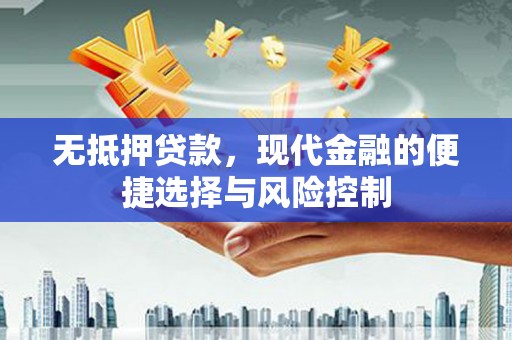 和县无抵押贷款，现代金融的便捷选择与风险控制