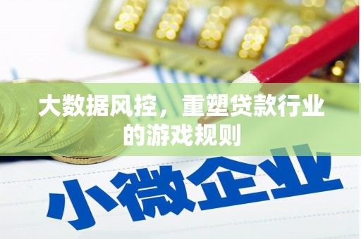 和县大数据风控，重塑贷款行业的游戏规则
