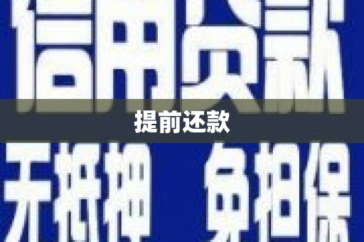 和县提前还款
