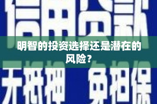 和县明智的投资选择还是潜在的风险？