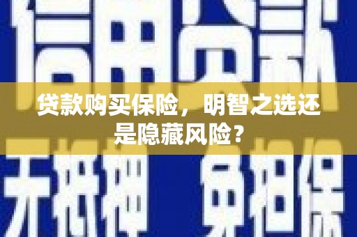 和县贷款购买保险，明智之选还是隐藏风险？