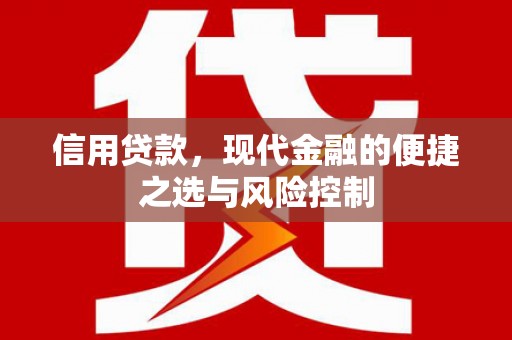 和县信用贷款，现代金融的便捷之选与风险控制