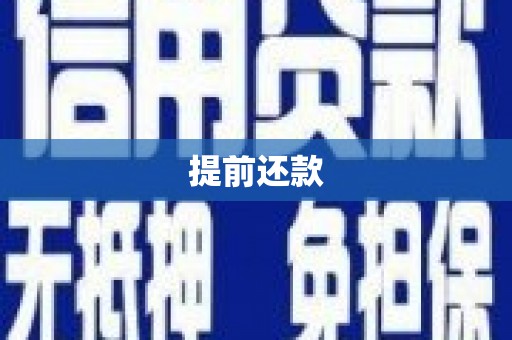 和县提前还款