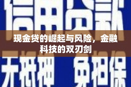 和县现金贷的崛起与风险，金融科技的双刃剑
