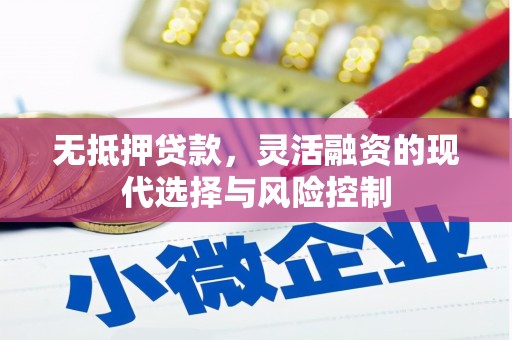 和县无抵押贷款，灵活融资的现代选择与风险控制