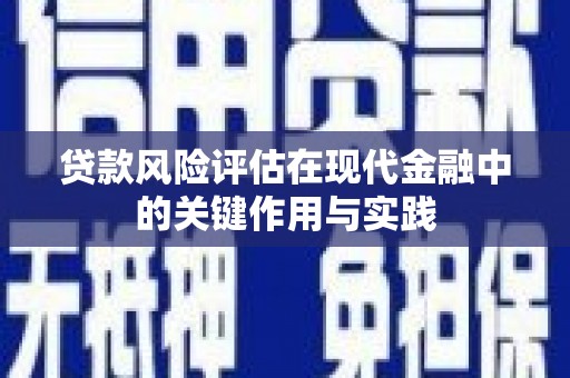 和县贷款风险评估在现代金融中的关键作用与实践