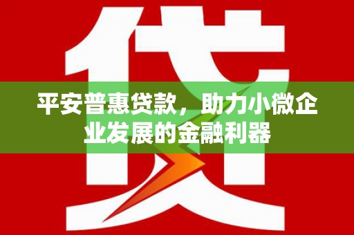 和县平安普惠贷款，助力小微企业发展的金融利器