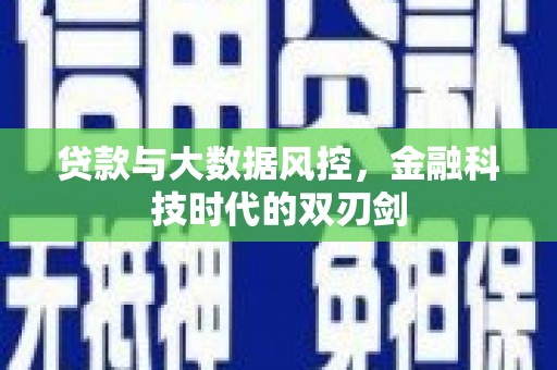 和县贷款与大数据风控，金融科技时代的双刃剑
