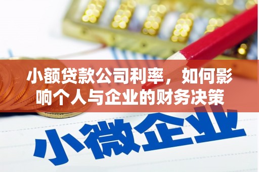 和县小额贷款公司利率，如何影响个人与企业的财务决策