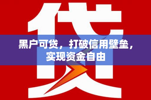 和县黑户可贷，打破信用壁垒，实现资金自由
