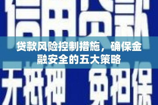 和县贷款风险控制措施，确保金融安全的五大策略
