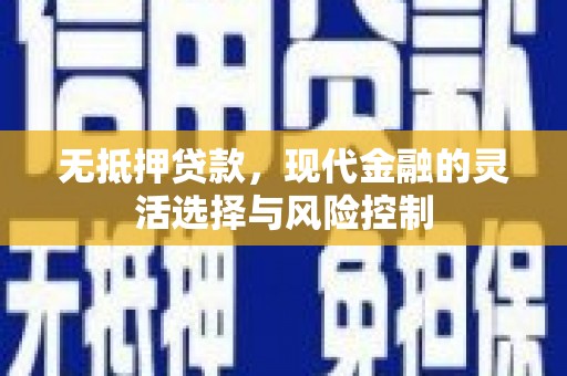 和县无抵押贷款，现代金融的灵活选择与风险控制