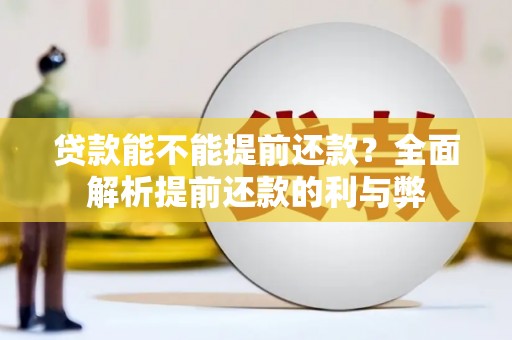 和县贷款能不能提前还款？全面解析提前还款的利与弊