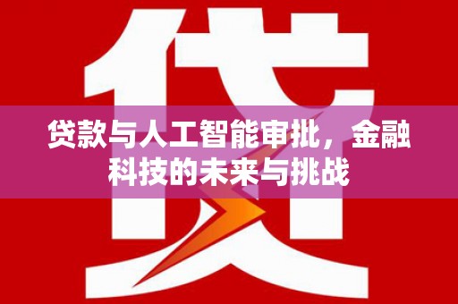 和县贷款与人工智能审批，金融科技的未来与挑战