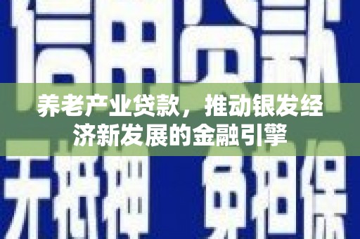 和县养老产业贷款，推动银发经济新发展的金融引擎