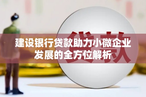 和县建设银行贷款助力小微企业发展的全方位解析
