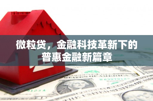 和县微粒贷，金融科技革新下的普惠金融新篇章