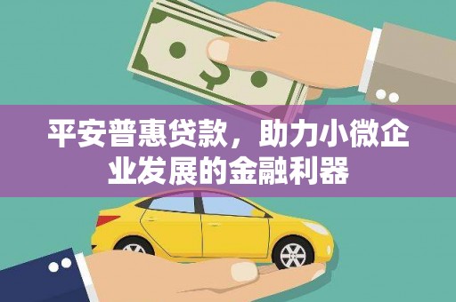 和县平安普惠贷款，助力小微企业发展的金融利器