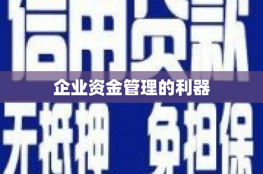 和县企业资金管理的利器