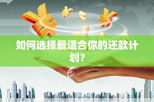 和县如何选择最适合你的还款计划？