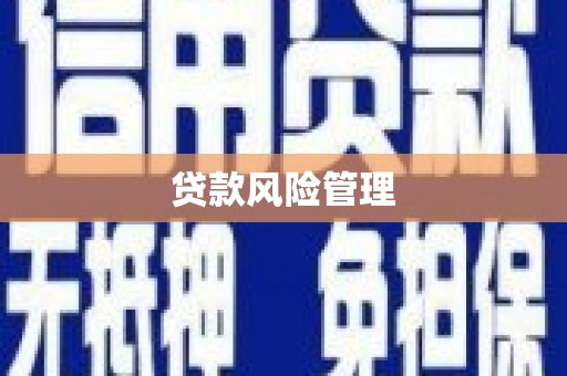 和县贷款风险管理